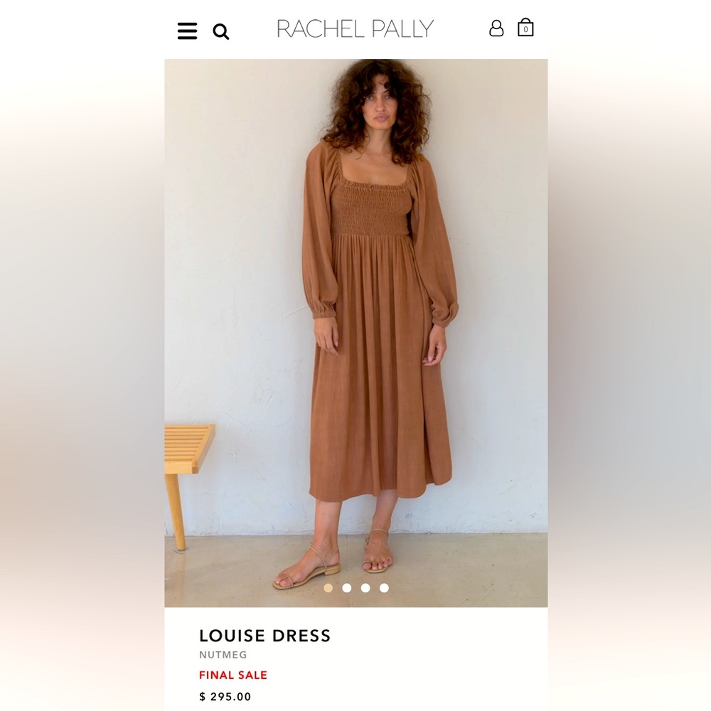 RACHEL PALLY linen Louise midi dress - Nutmeg- NEW WITH TAGS never worn